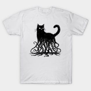 Cathulhu: The feline that lurks in the shadows. T-Shirt